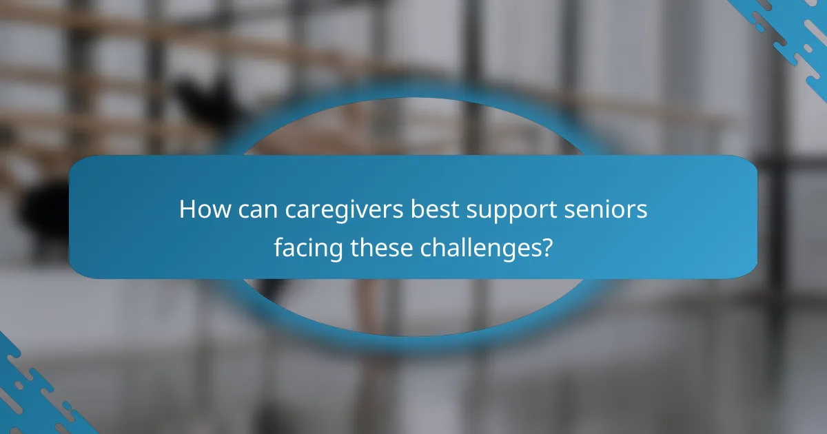 How can caregivers best support seniors facing these challenges?