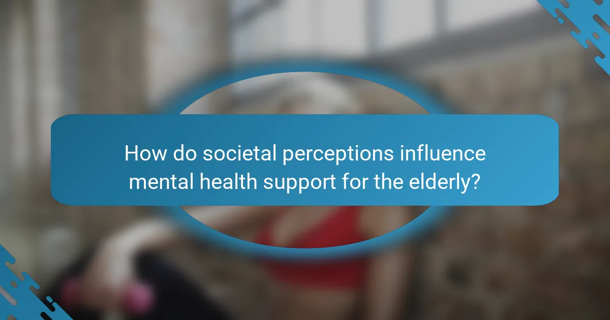 How do societal perceptions influence mental health support for the elderly?