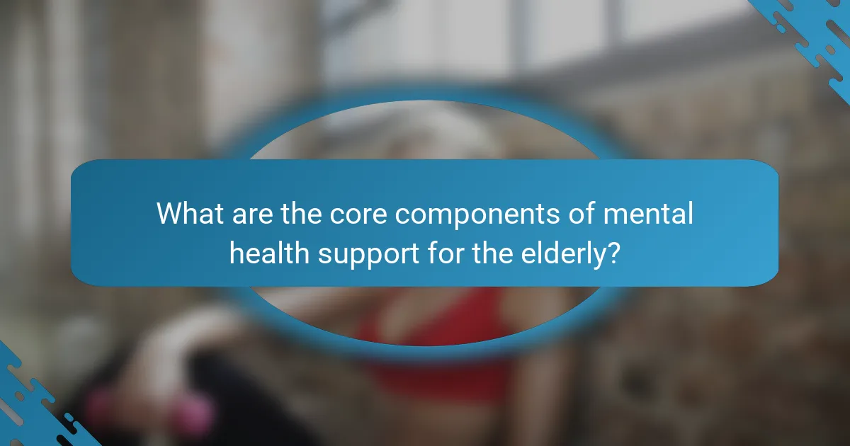 What are the core components of mental health support for the elderly?